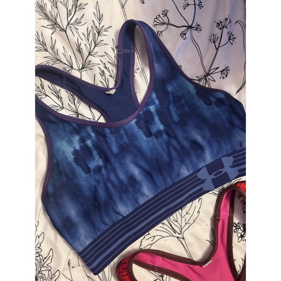 Under Armour Set of 2 Women's Sports Bras, Blue & Pink, Size Small‎ - Picture 2 of 4